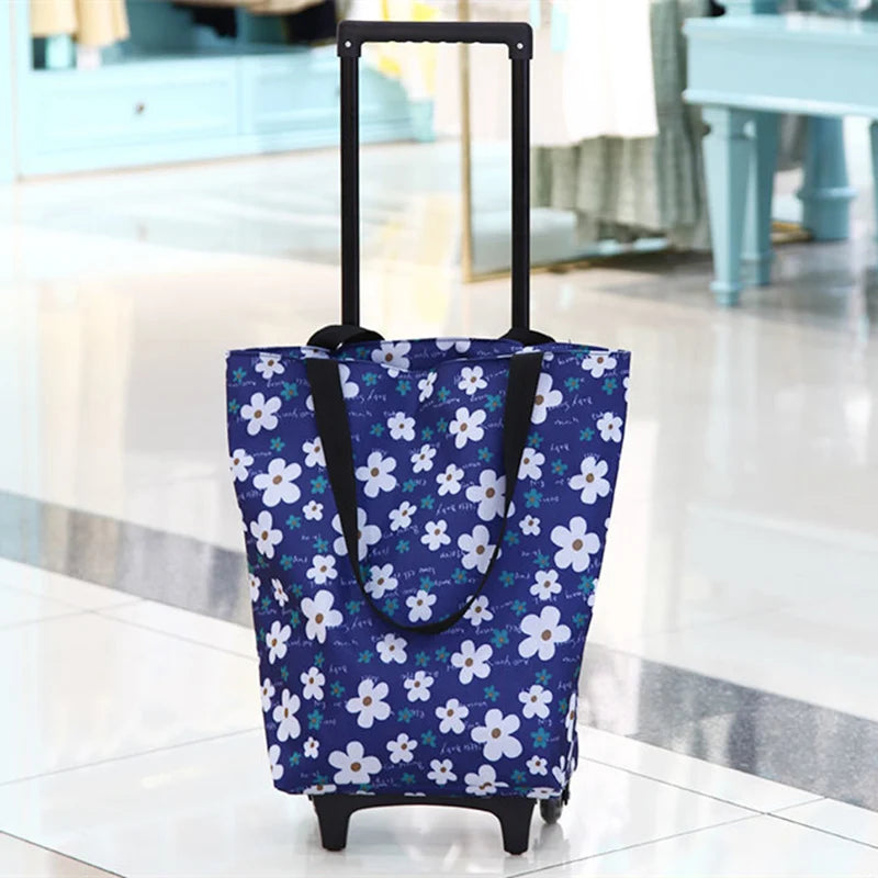 Sac à Roulettes Pliable et  pour Épicerie