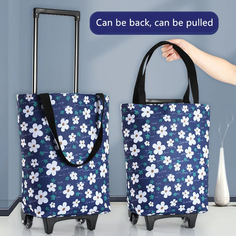 Sac à Roulettes Pliable et  pour Épicerie