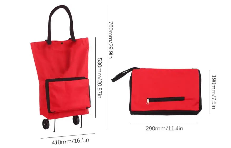 Sac à Roulettes Pliable et  pour Épicerie
