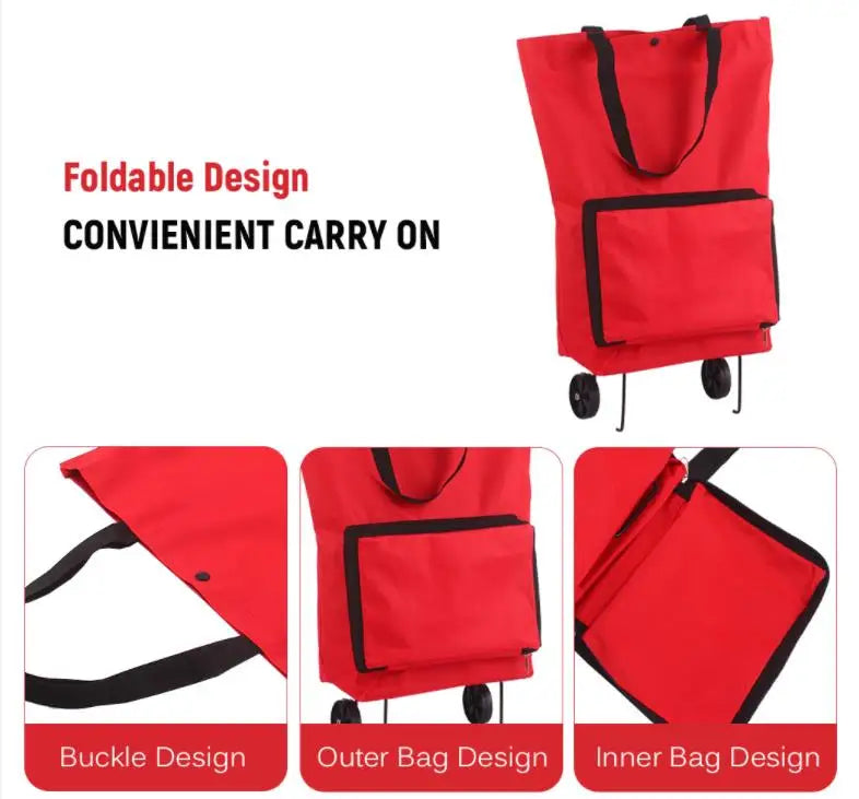 Sac à Roulettes Pliable et  pour Épicerie