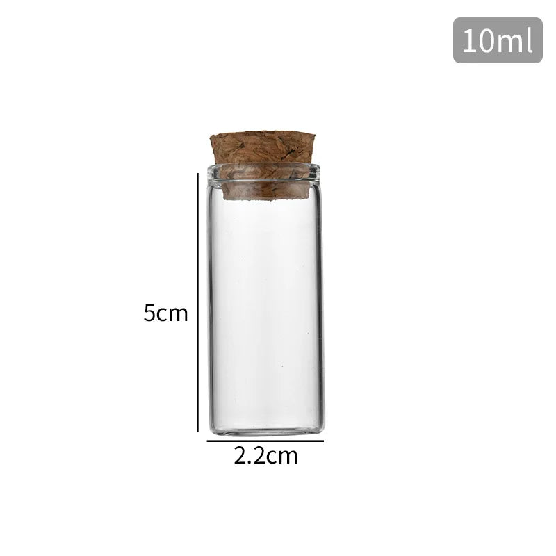 Bouteille HI en verre transparent avec bouchon en liège,  1 pièce