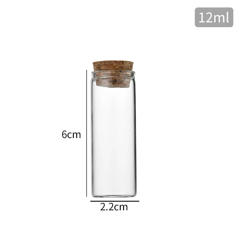 Bouteille HI en verre transparent avec bouchon en liège,  1 pièce