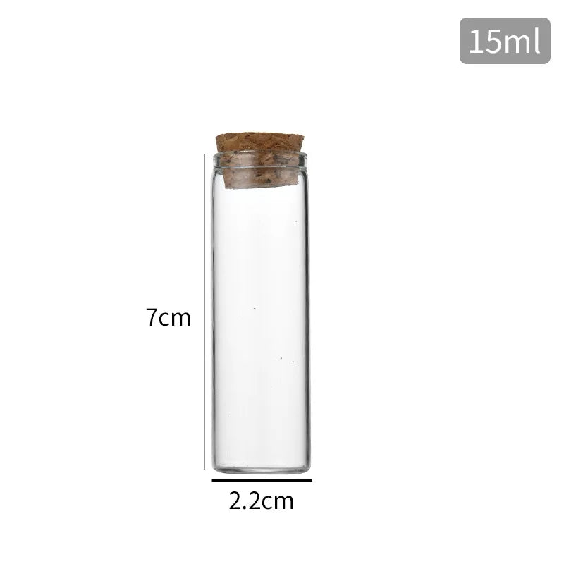 Bouteille HI en verre transparent avec bouchon en liège,  1 pièce