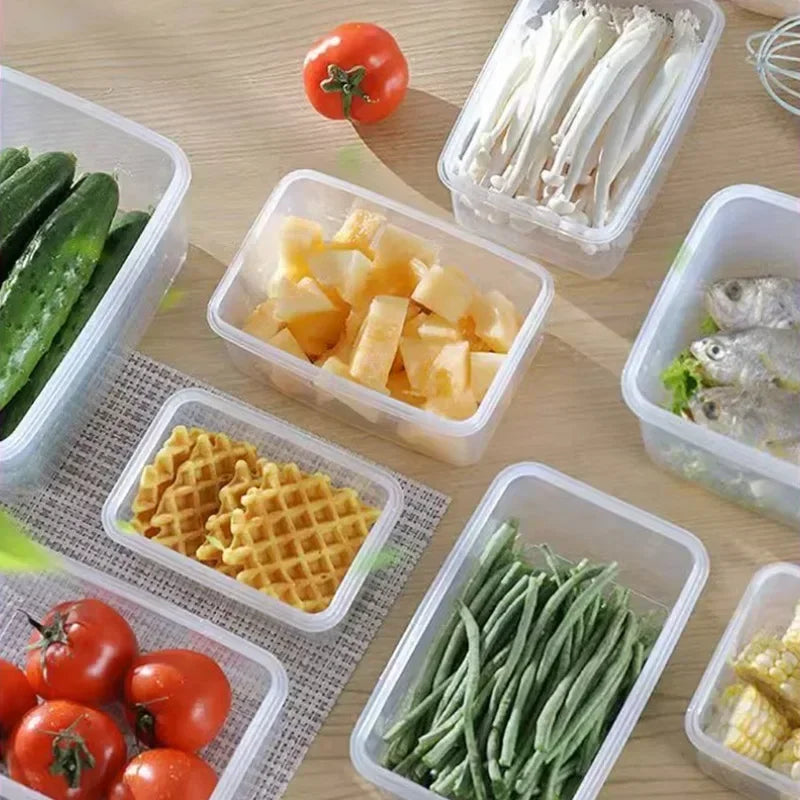 Boîte de rangement rectangulaire scellée avec couvercle, réfrigérateur, micro onde