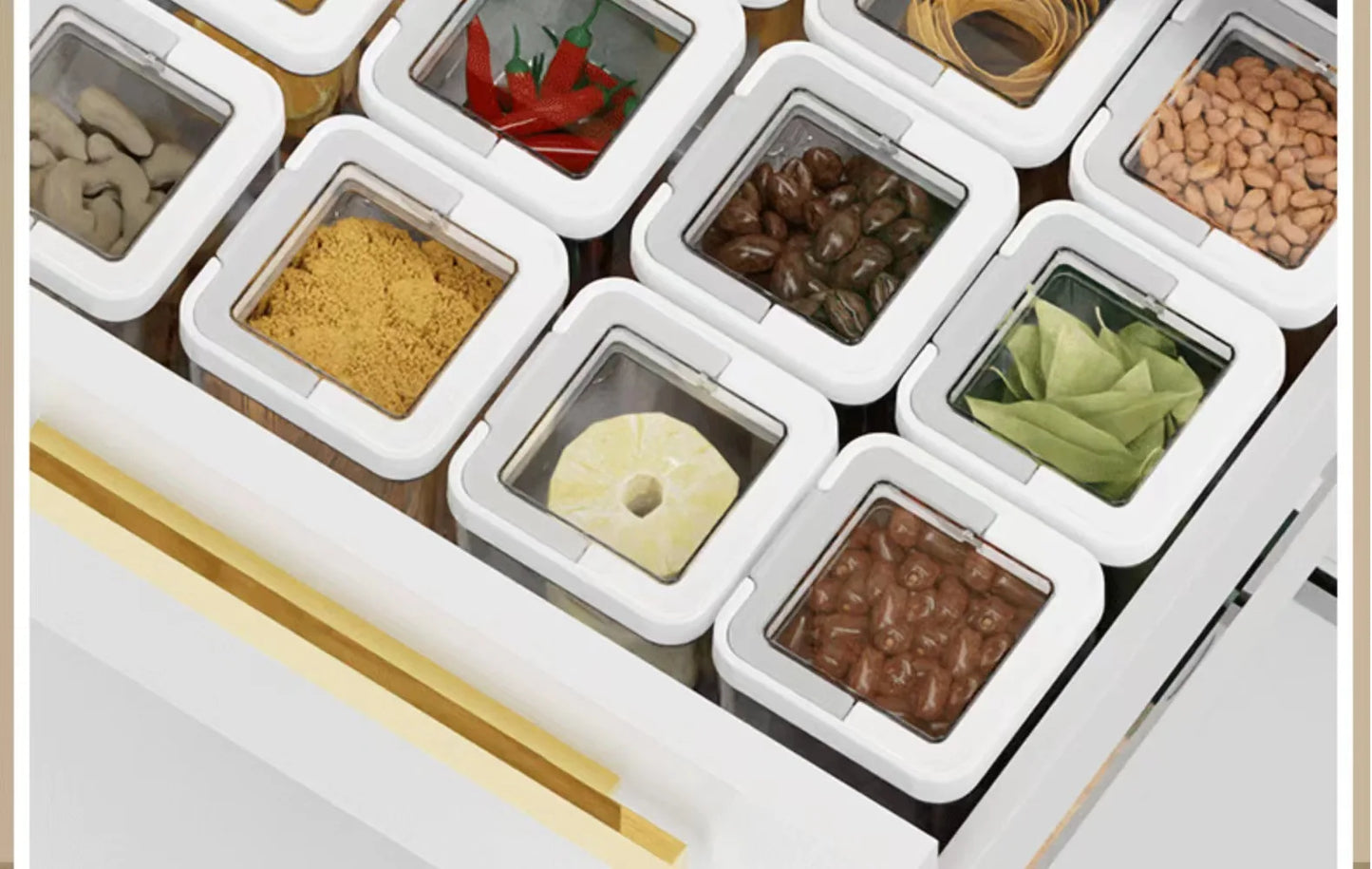 Récipient alimentaire en plastique scellé pour la cuisine café, fruits secs... 700ml