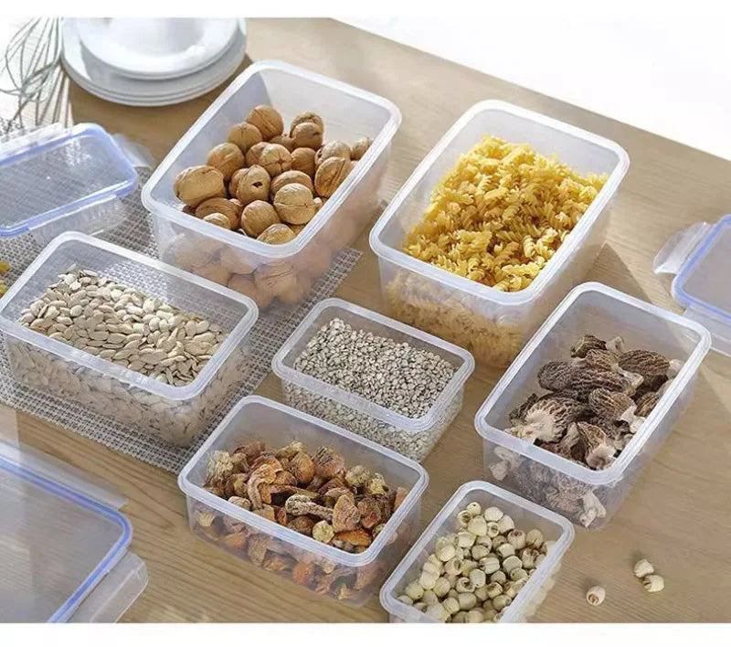 Boîte de rangement rectangulaire scellée avec couvercle, réfrigérateur, micro onde