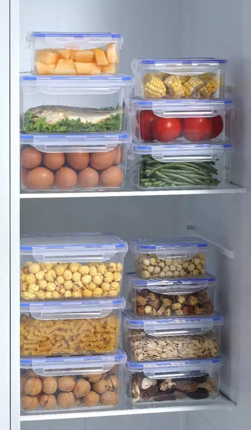 Boîte de rangement rectangulaire scellée avec couvercle, réfrigérateur, micro onde