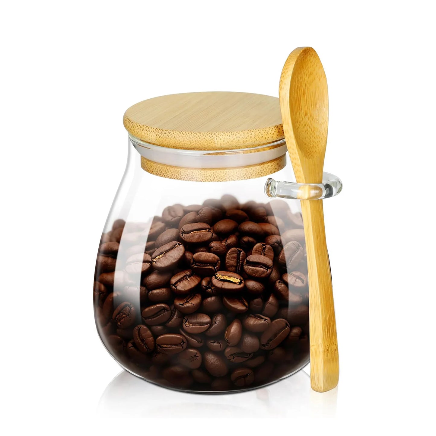 Récipients alimentaires hermétiques, Pots de rangement de cuisine, pot en verre avec couvercle, cartouche scellée, boîtes de sucre et de thé, pots de café de cuisine hermétiques 1 pièce