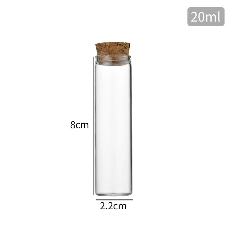 Bouteille HI en verre transparent avec bouchon en liège,  1 pièce