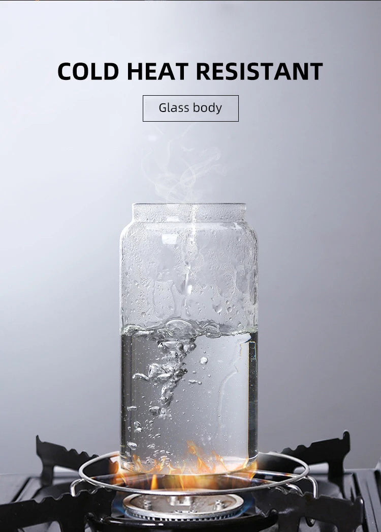 Bocaux de Stockage en Verre avec Couvercle en Bois, Récipient à Café Hermétique pour Haricots, Riz, Sucre, 1 Pièce