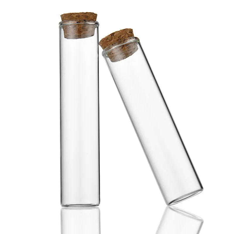 Bouteille HI en verre transparent avec bouchon en liège,  1 pièce