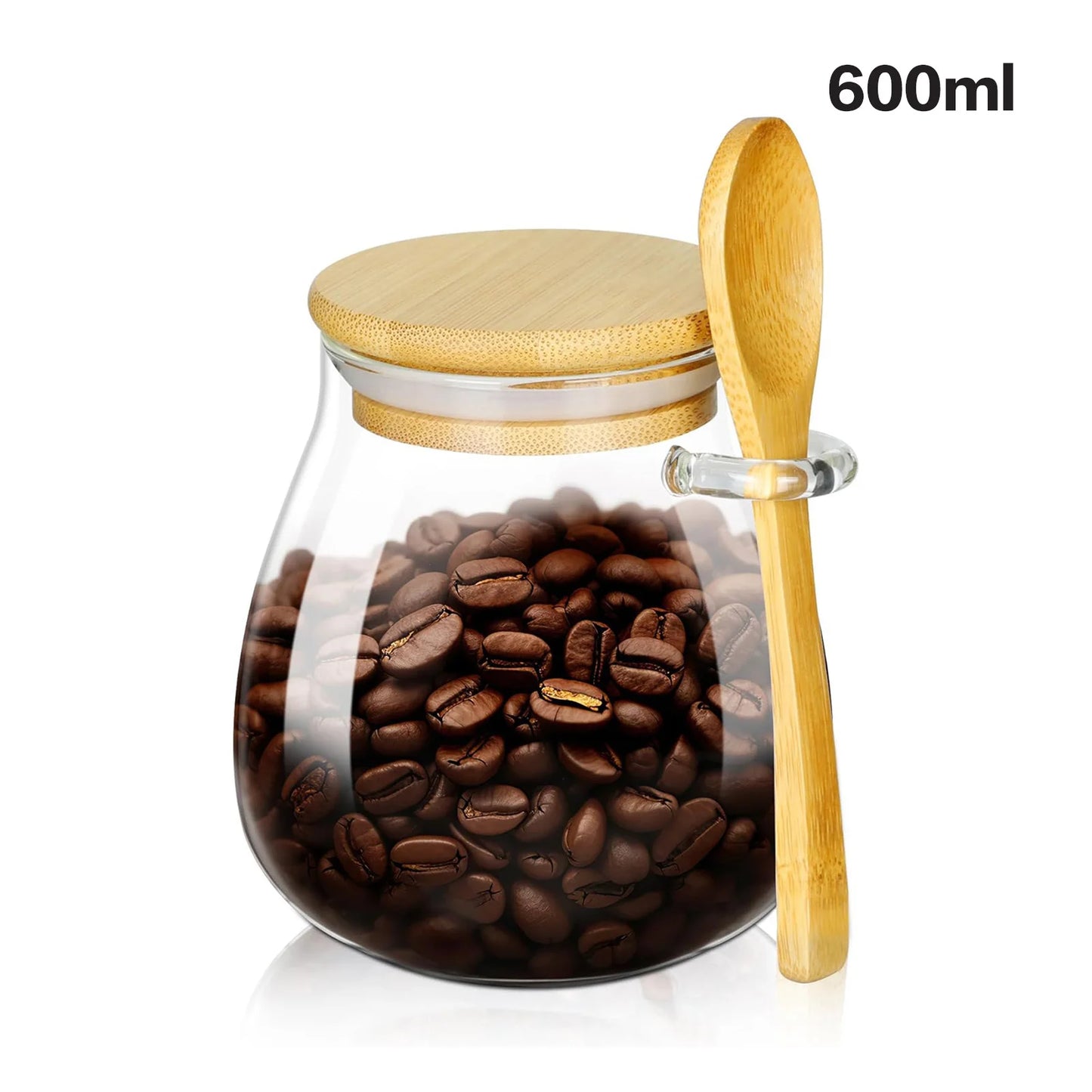 Récipients alimentaires hermétiques, Pots de rangement de cuisine, pot en verre avec couvercle, cartouche scellée, boîtes de sucre et de thé, pots de café de cuisine hermétiques 1 pièce