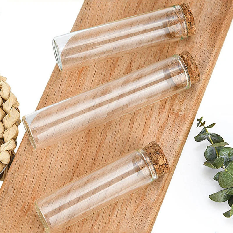 Bouteille HI en verre transparent avec bouchon en liège,  1 pièce