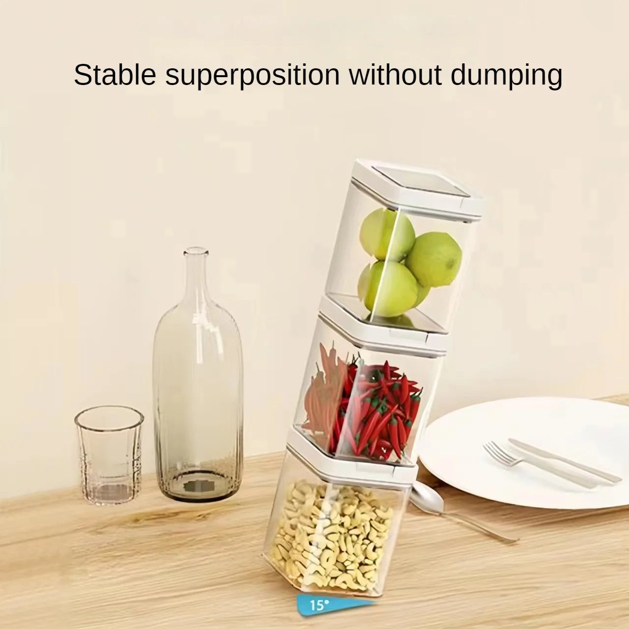 Récipient alimentaire en plastique scellé pour la cuisine café, fruits secs... 700ml